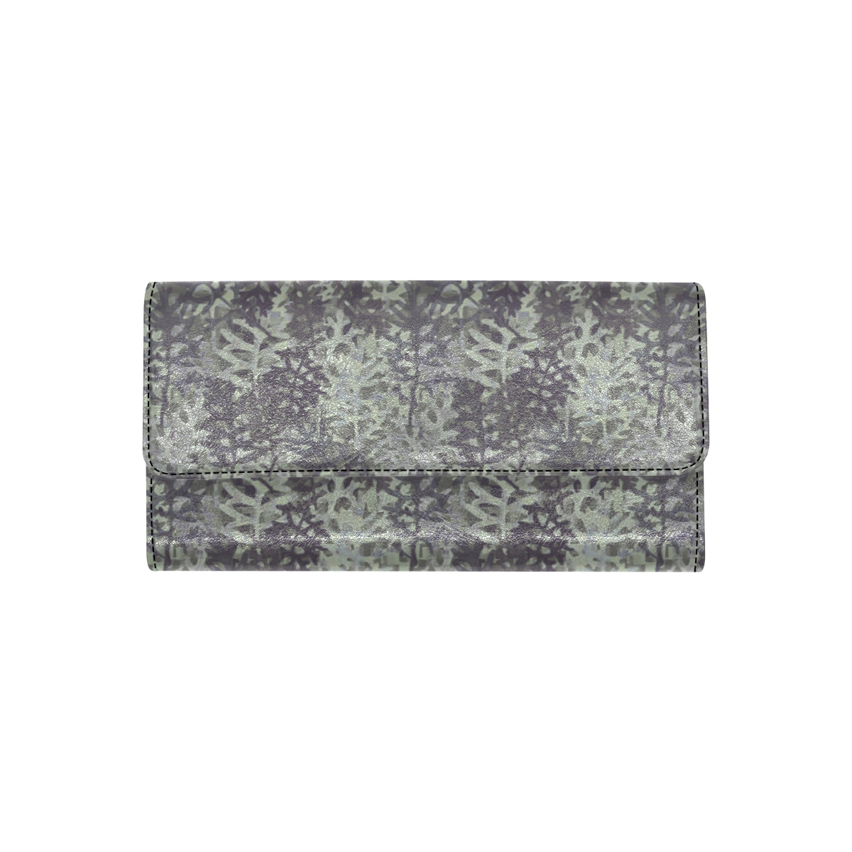 Camouflage Fern Pattern Print Design 05 Women's Trifold Wallet