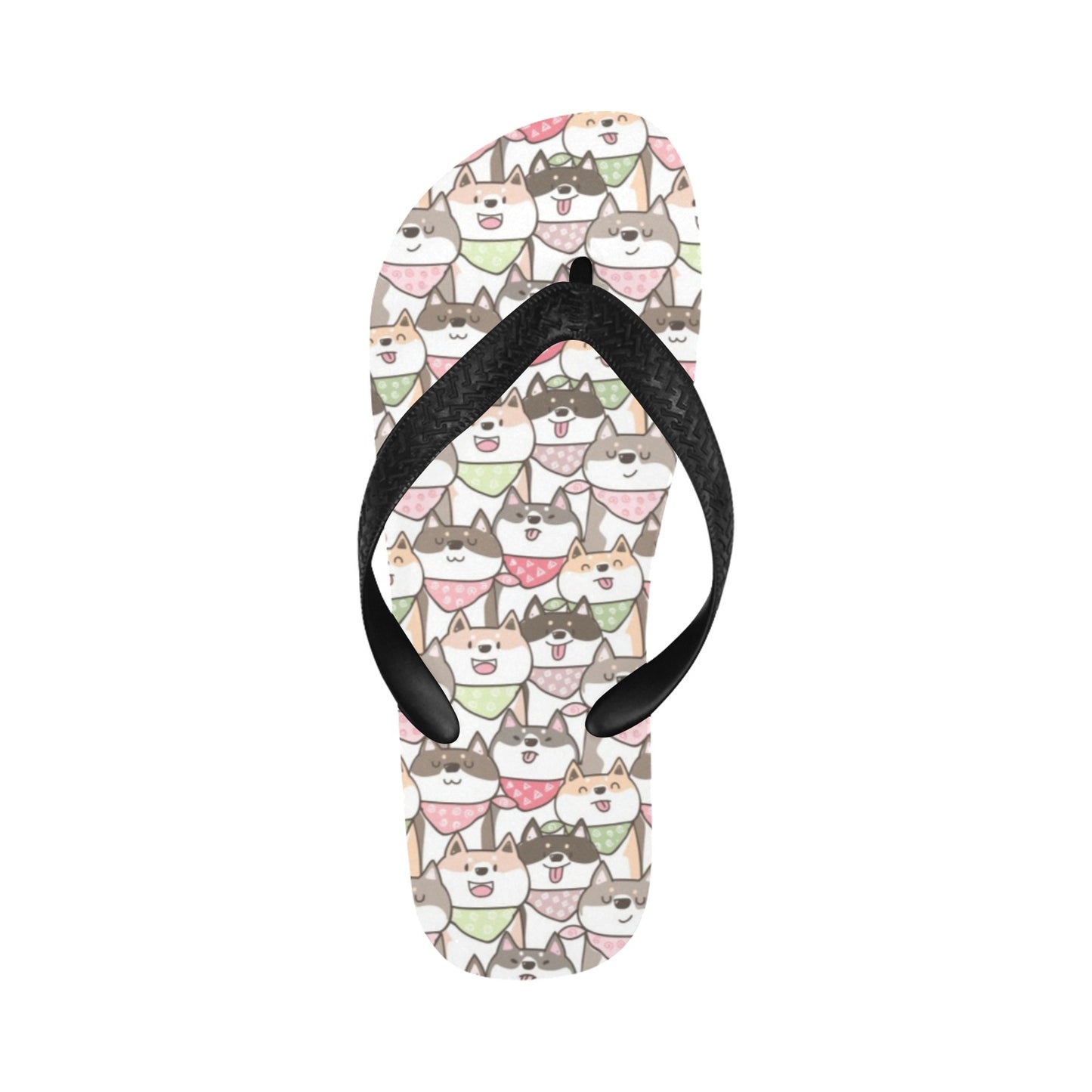 Shiba Inu Print Design LKS305 Flip Flops