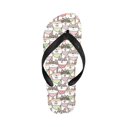 Shiba Inu Print Design LKS305 Flip Flops