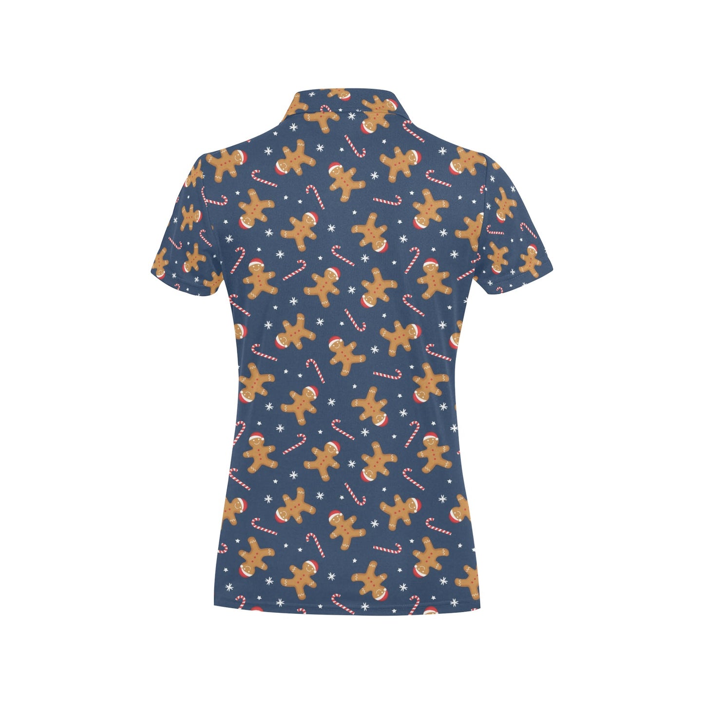Gingerbread Pattern Print Design 01 Women's Polo Shirt