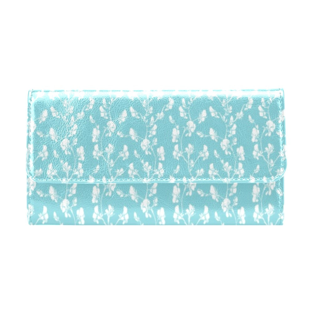 Sweet Pea Print Design LKS302 Women's Trifold Wallet