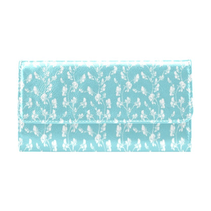Sweet Pea Print Design LKS302 Women's Trifold Wallet