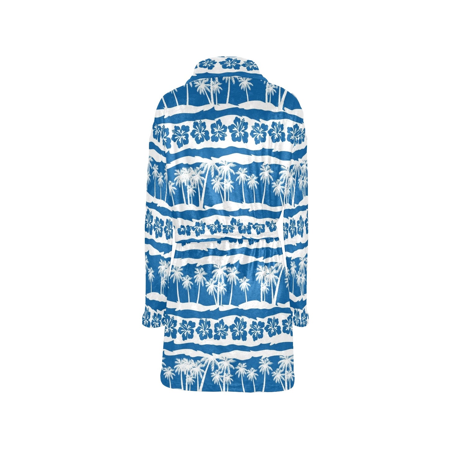Hawaiian Themed Pattern Print Design H021 Women's Fleece Robe