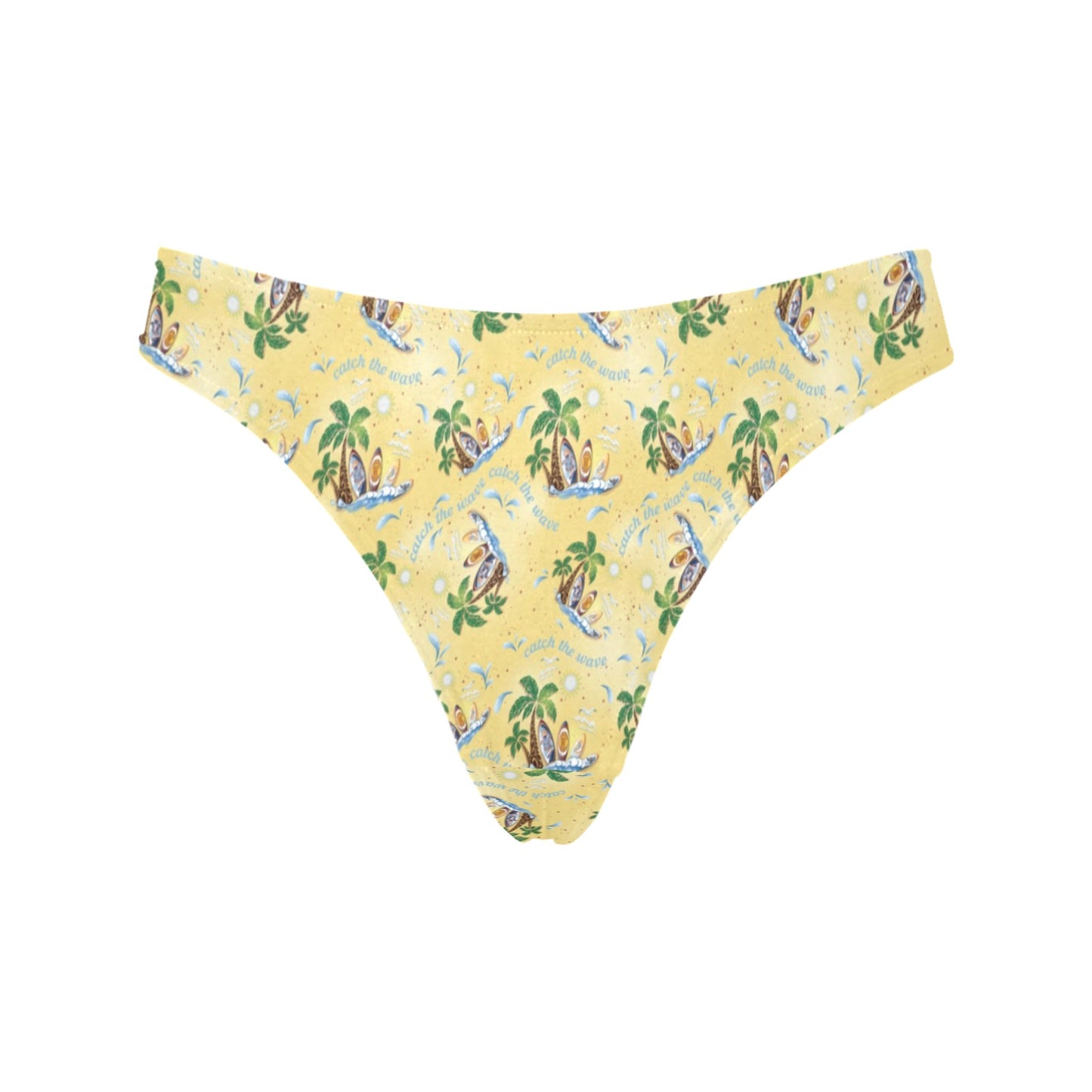 Surf Catch the Wave Design Women's Thongs