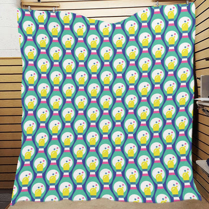 Bowling Pattern Print Design 04 Premium Quilt