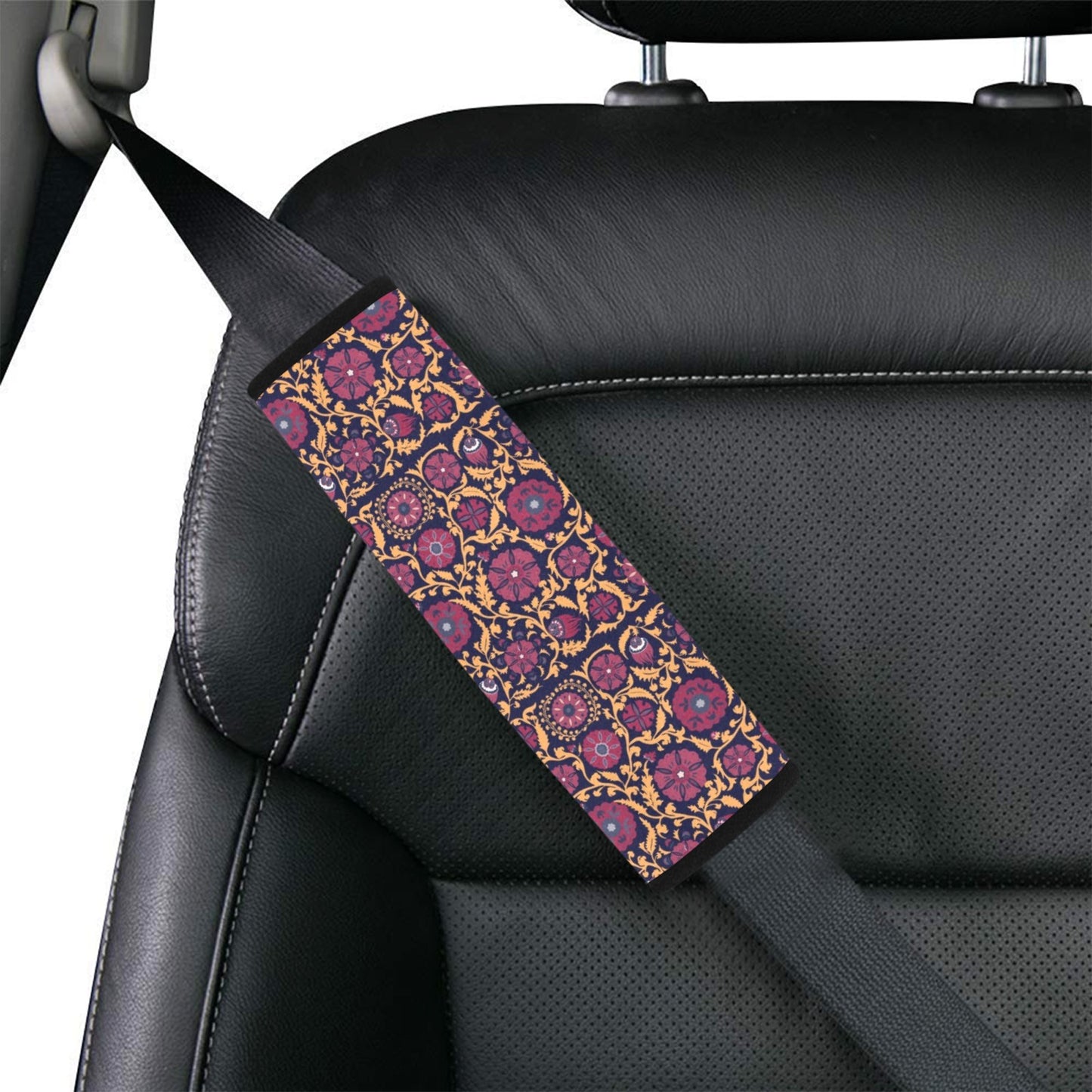 Suzani Print Design LKS303 Car Seat Belt Cover