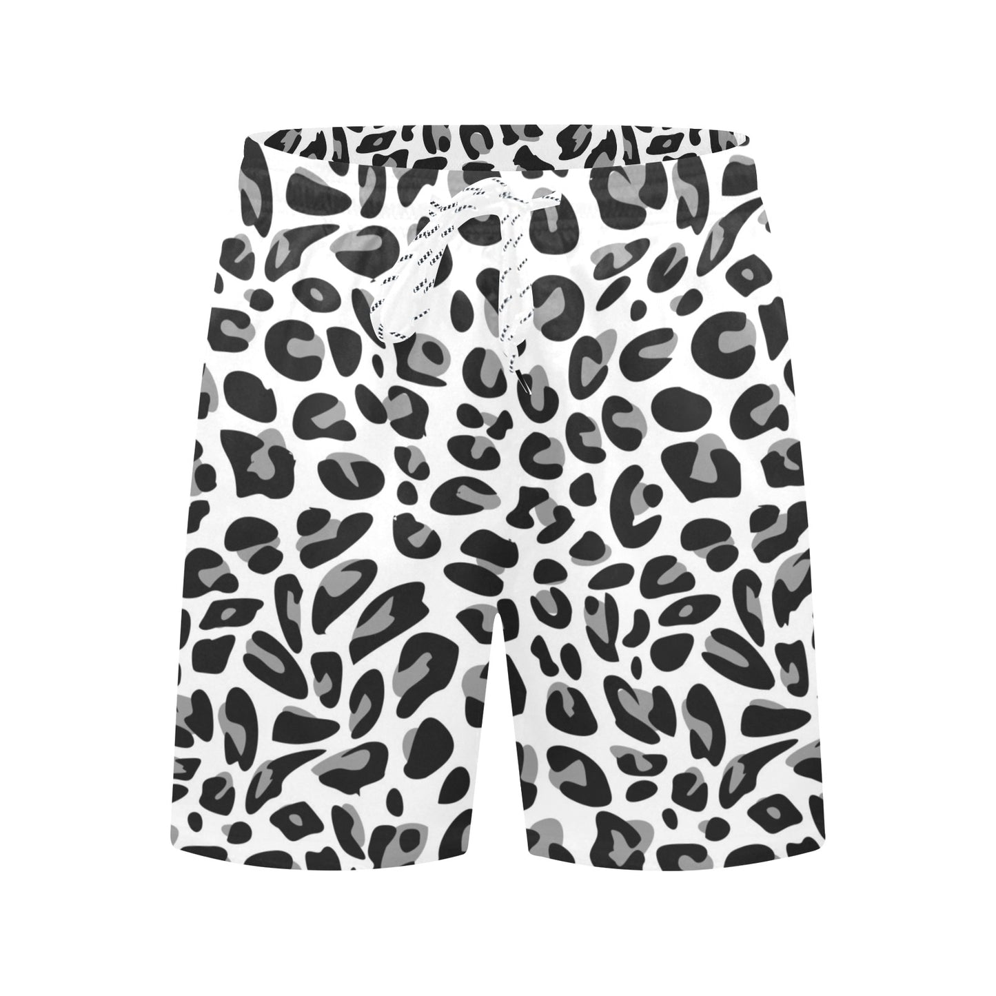Snow Leopard Skin Print Men's Swim Trunks Beach Shorts