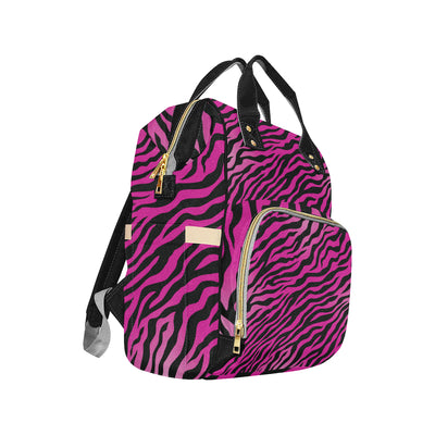 Pink Zebra Diaper Bag Backpack