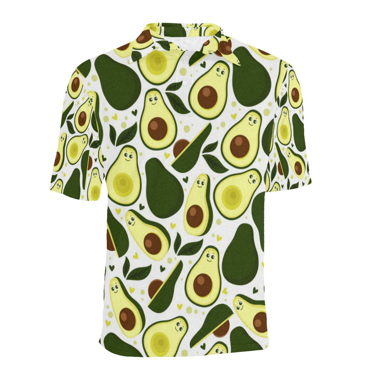 Avocado Pattern Print Design AC06 Men Polo Shirt