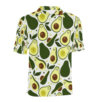 Avocado Pattern Print Design AC06 Men Polo Shirt
