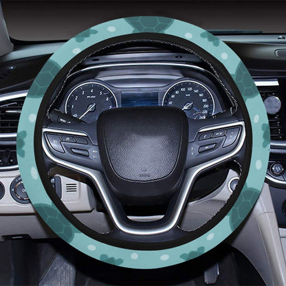 Sea Turtle Print Design LKS305 Steering Wheel Cover with Elastic Edge