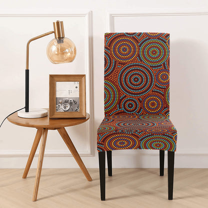 Aboriginal Print Design LKS403 Dining Chair Slipcover