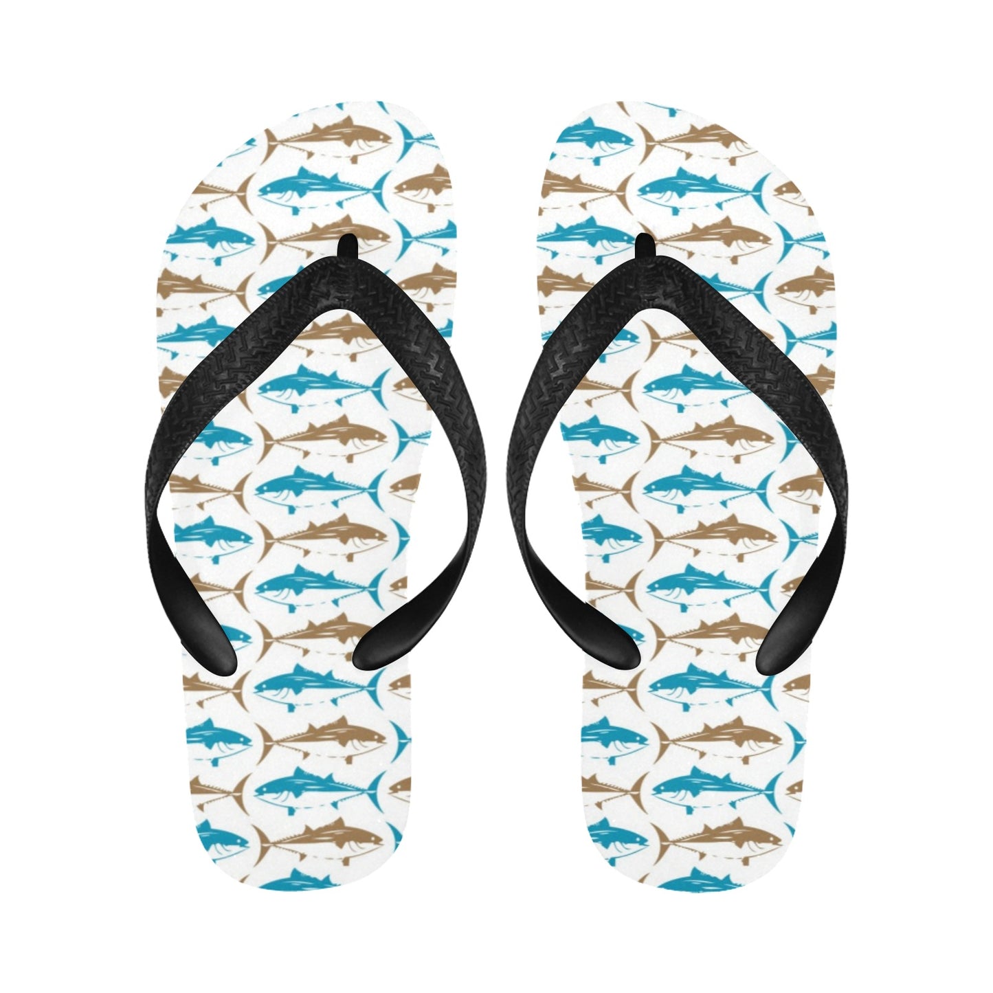 Tuna Fish Print Design LKS301 Flip Flops