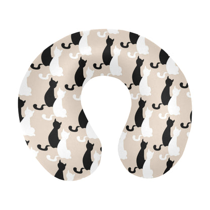 Cat Pattern Print Design 04 U-Shaped Travel Neck Pillow