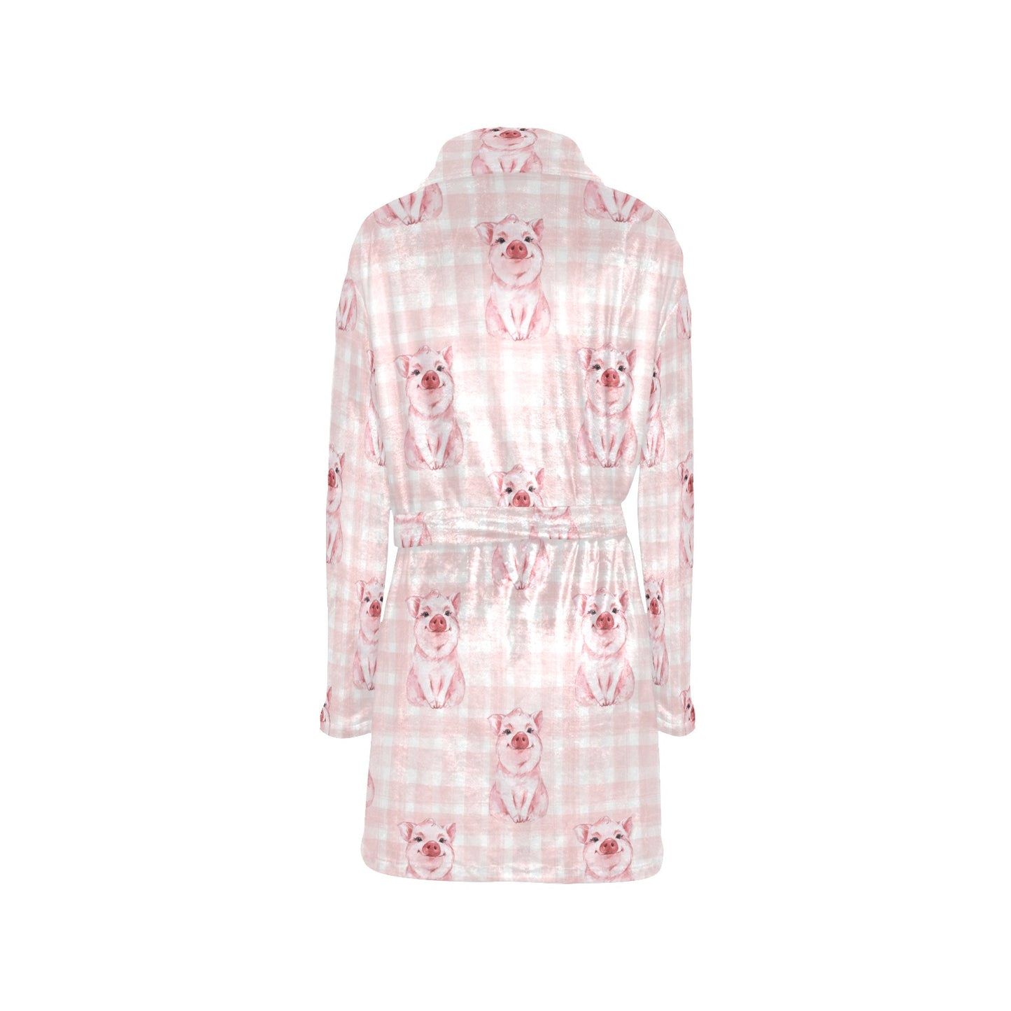 Pig Baby Pattern Print Design 01 Women's Fleece Robe