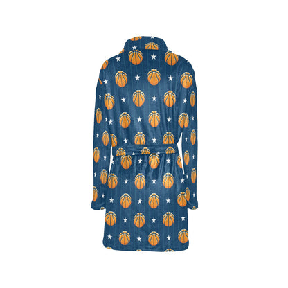 Basketball Star Print Pattern Women's Fleece Robe