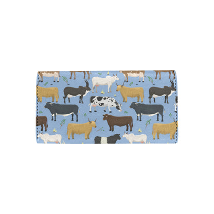 Cattle Pattern Print Design 02 Women's Trifold Wallet