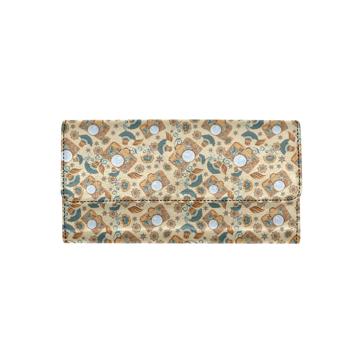 Camera Pattern Print Design 05 Women's Trifold Wallet