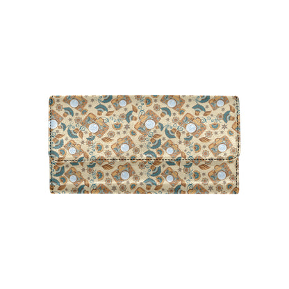 Camera Pattern Print Design 05 Women's Trifold Wallet