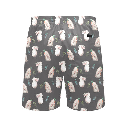 Rabbit Print Design LKS402 Men's Swim Trunks Beach Shorts