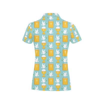 Christian Pattern Print Design 02 Women's Polo Shirt