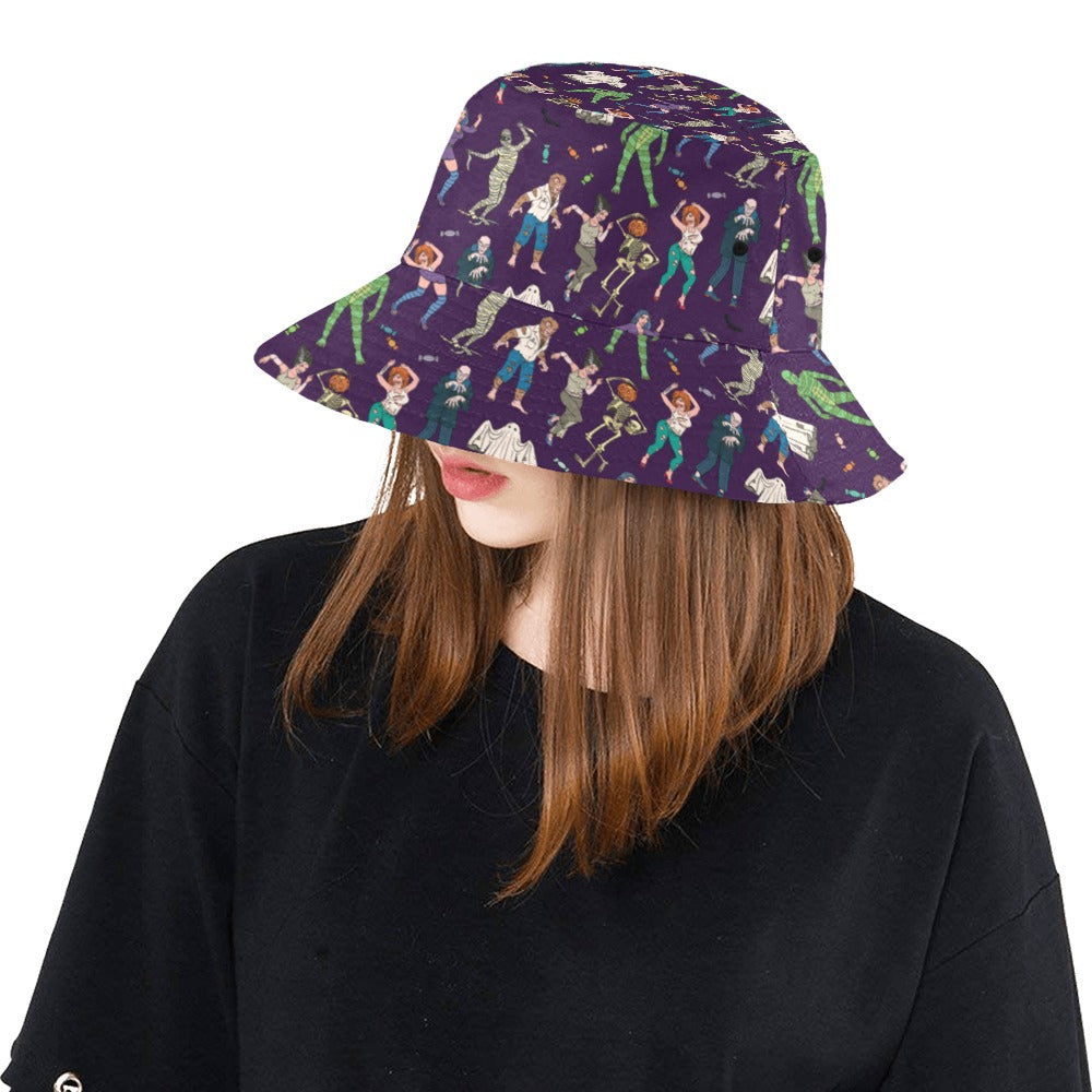 Creepy Zombie Print Design LKS302 Unisex Bucket Hat