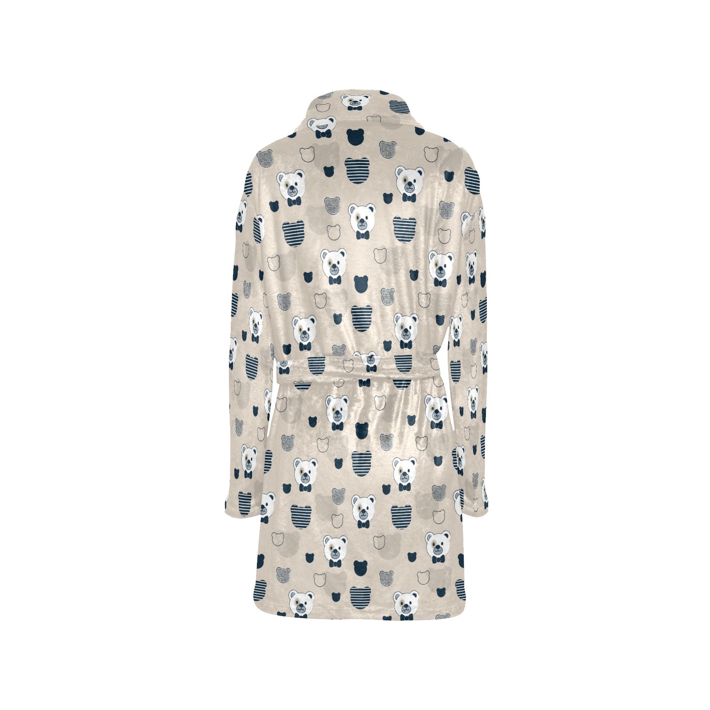 Bear Pattern Print Design 05 Women's Fleece Robe