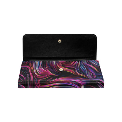 Liquid Pattern Print Design 01 Women's Trifold Wallet
