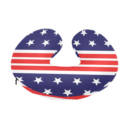 Patriotic Pattern Print Design A04 U-Shaped Travel Neck Pillow