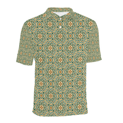 Cross Pattern Print Design 01 Men Polo Shirt