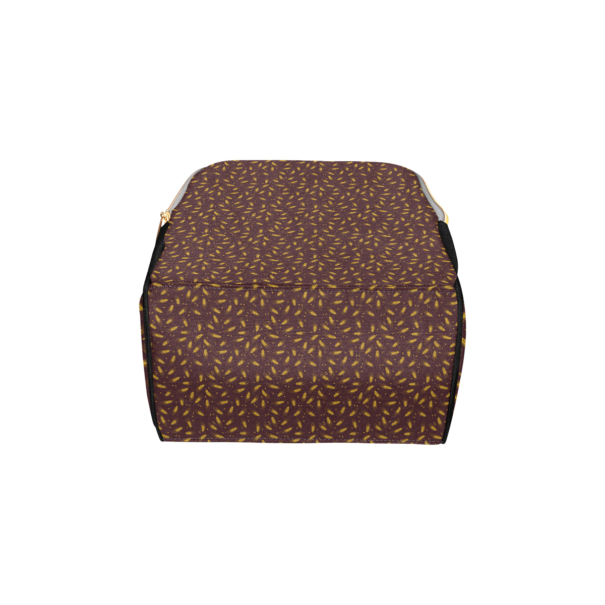 Agricultural Gold Wheat Print Pattern Diaper Bag Backpack