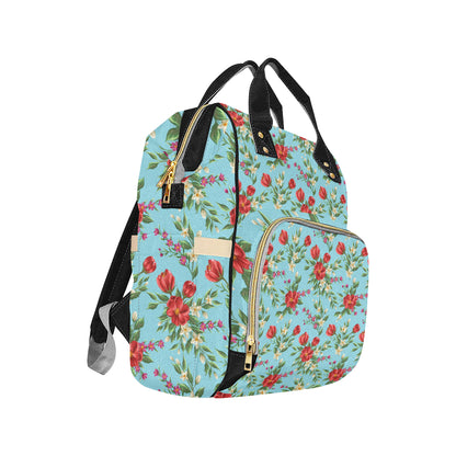 Summer Floral Pattern Print Design SF011 Diaper Bag Backpack