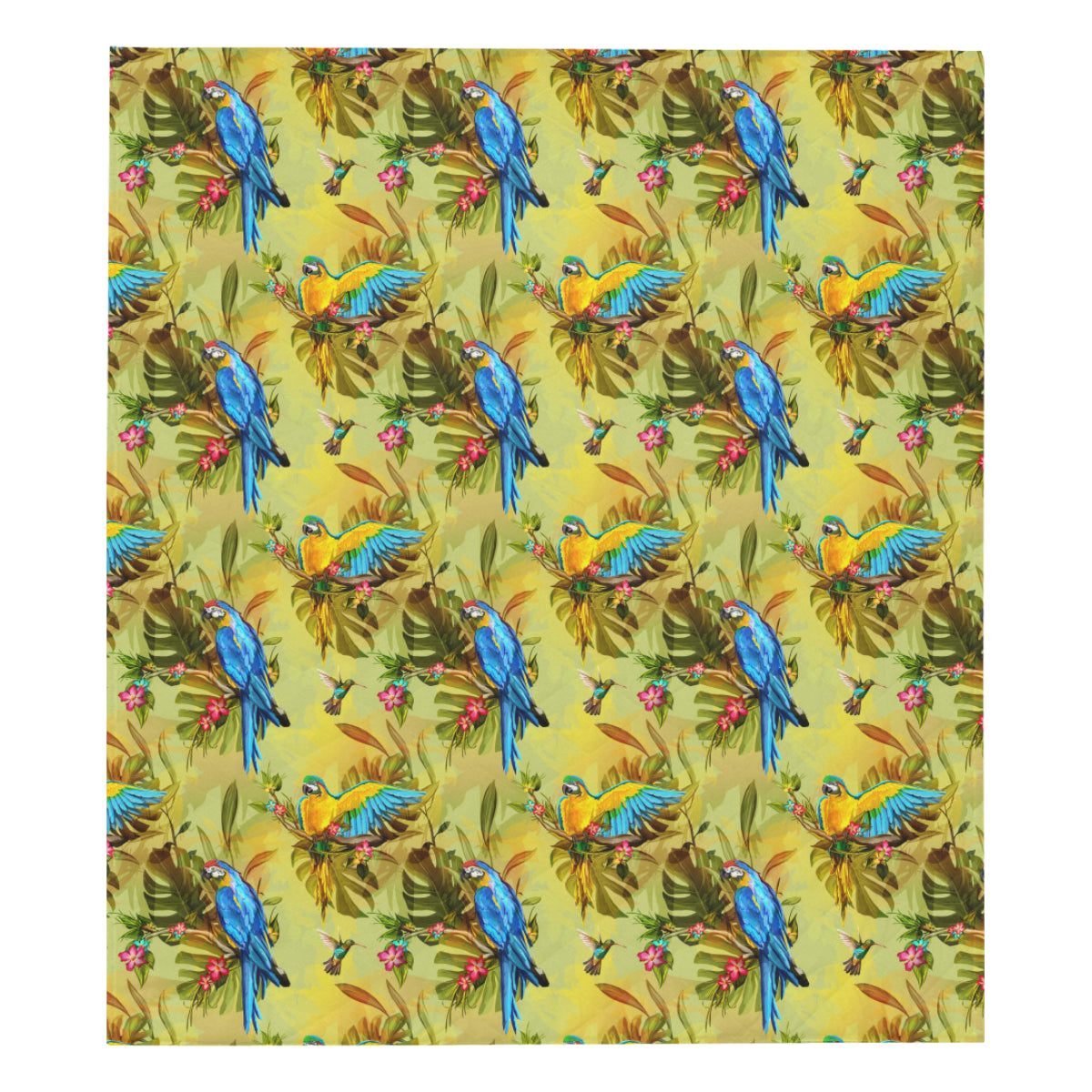 Parrot Pattern Print Design A02 Premium Quilt