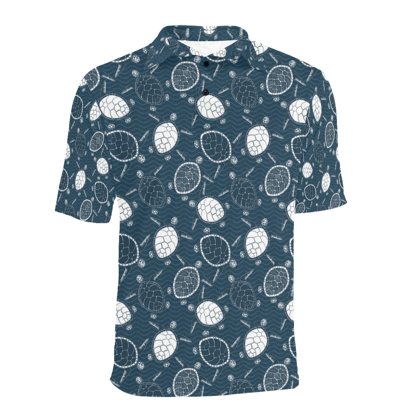 Sea Turtle Print Design LKS3015 Men Polo Shirt