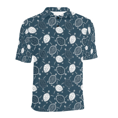 Sea Turtle Print Design LKS3015 Men Polo Shirt