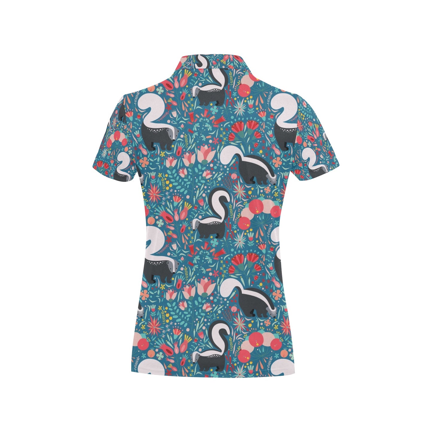 Skunk Print Design LKS302 Women's Polo Shirt
