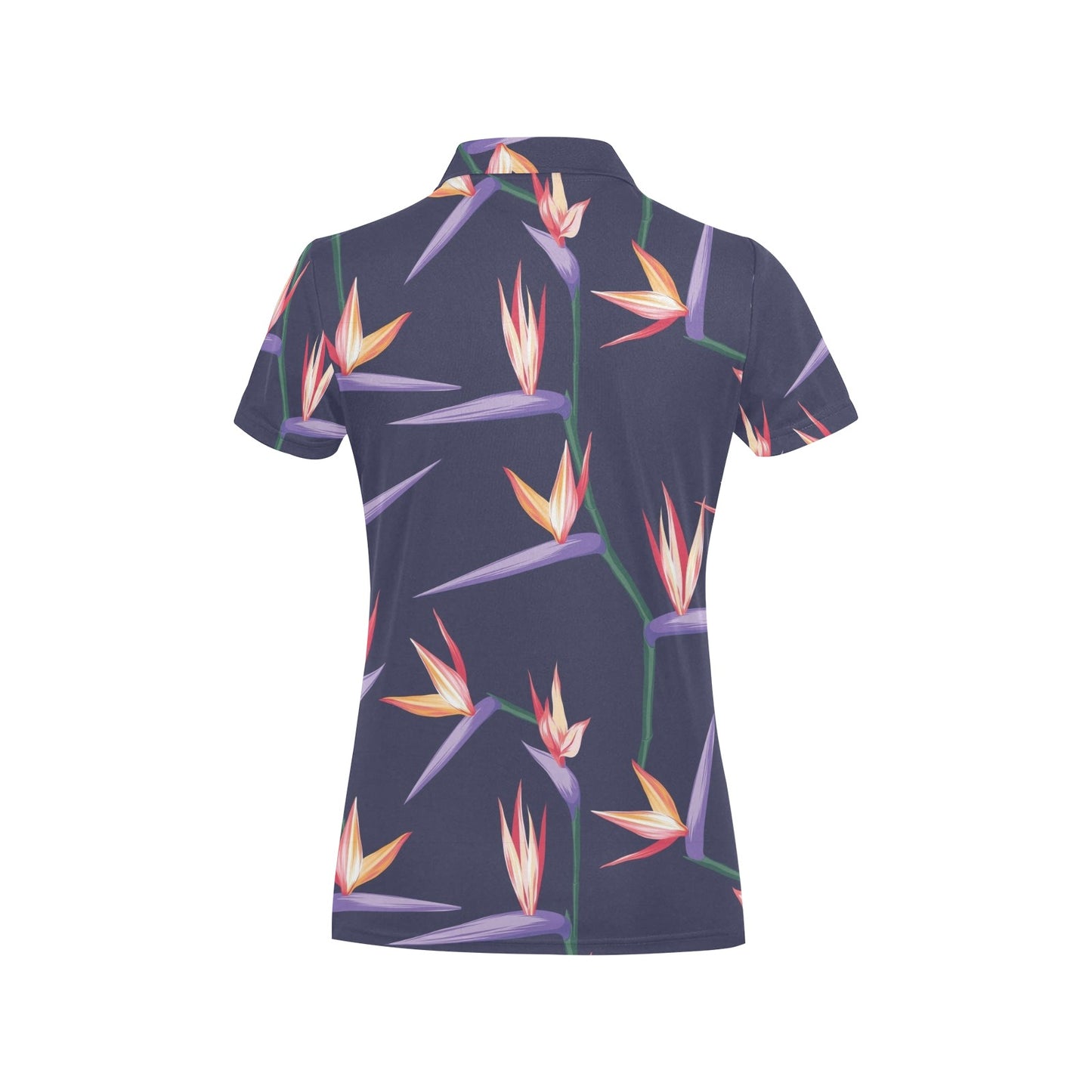 Bird Of Paradise Pattern Print Design BOP015 Women's Polo Shirt