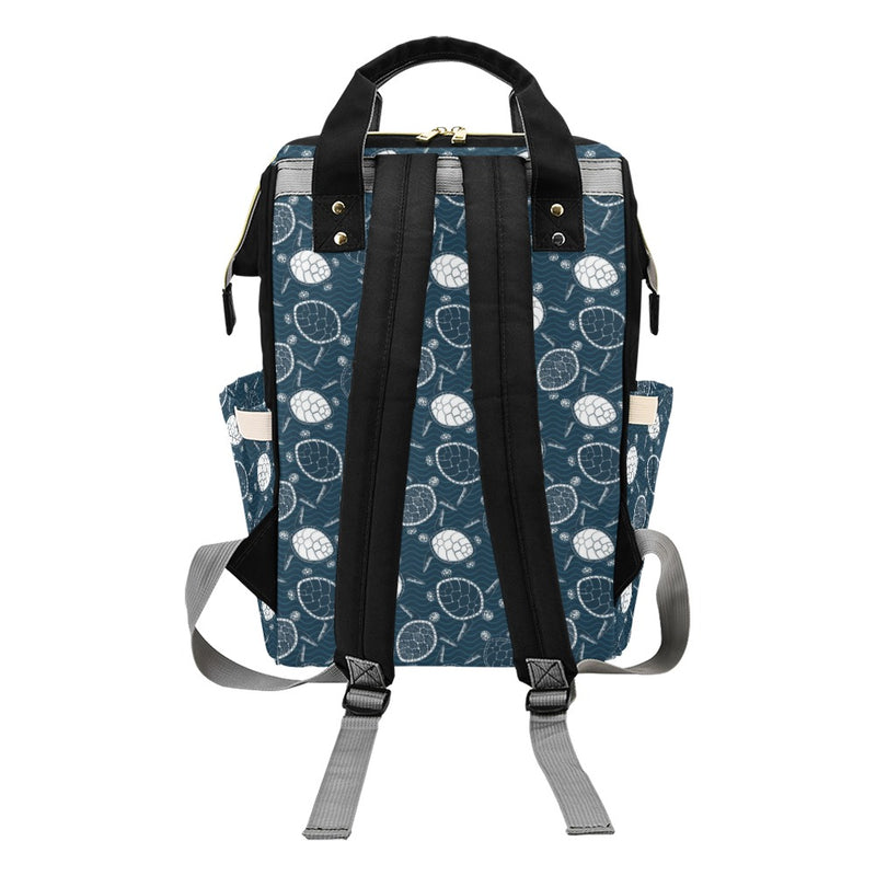 Sea Turtle Print Design LKS3015 Diaper Bag Backpack