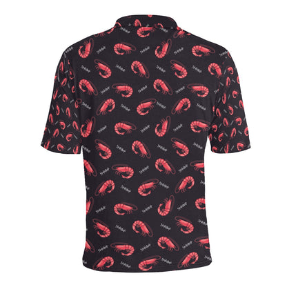 Shrimp Print Design LKS302 Men Polo Shirt
