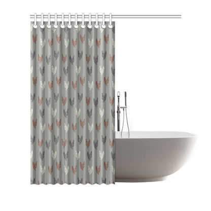 Chicken Pattern Print Design 01 Shower Curtain