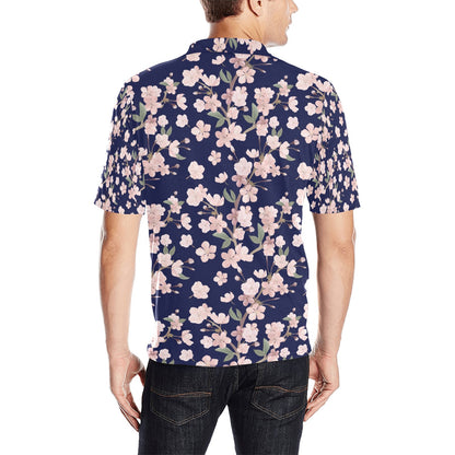 Sakura Print Design LKS301 Men Polo Shirt