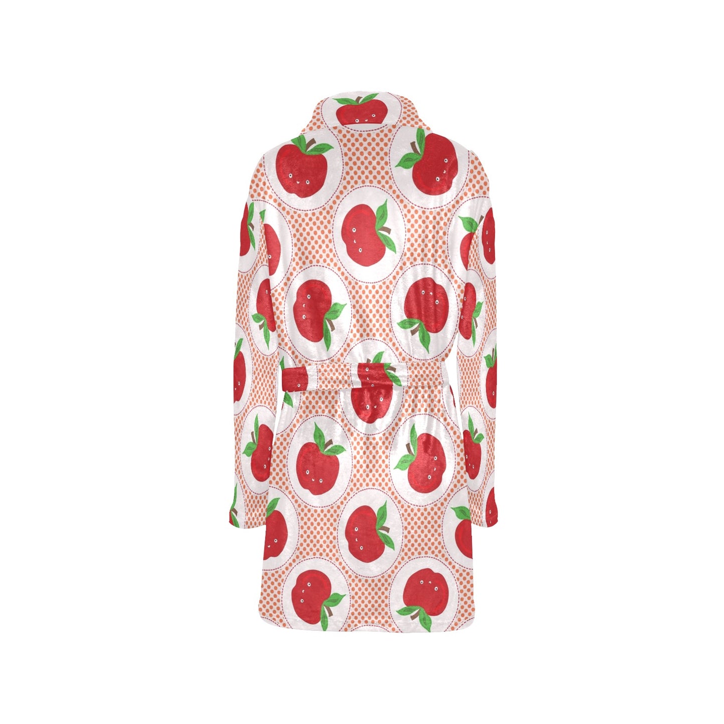 Apple Pattern Print Design AP08 Women's Fleece Robe