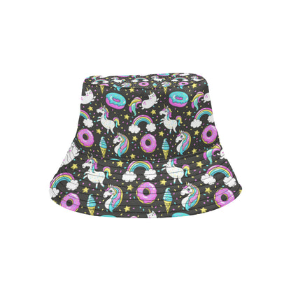 Donut Unicorn Pattern Print Design DN09 Unisex Bucket Hat