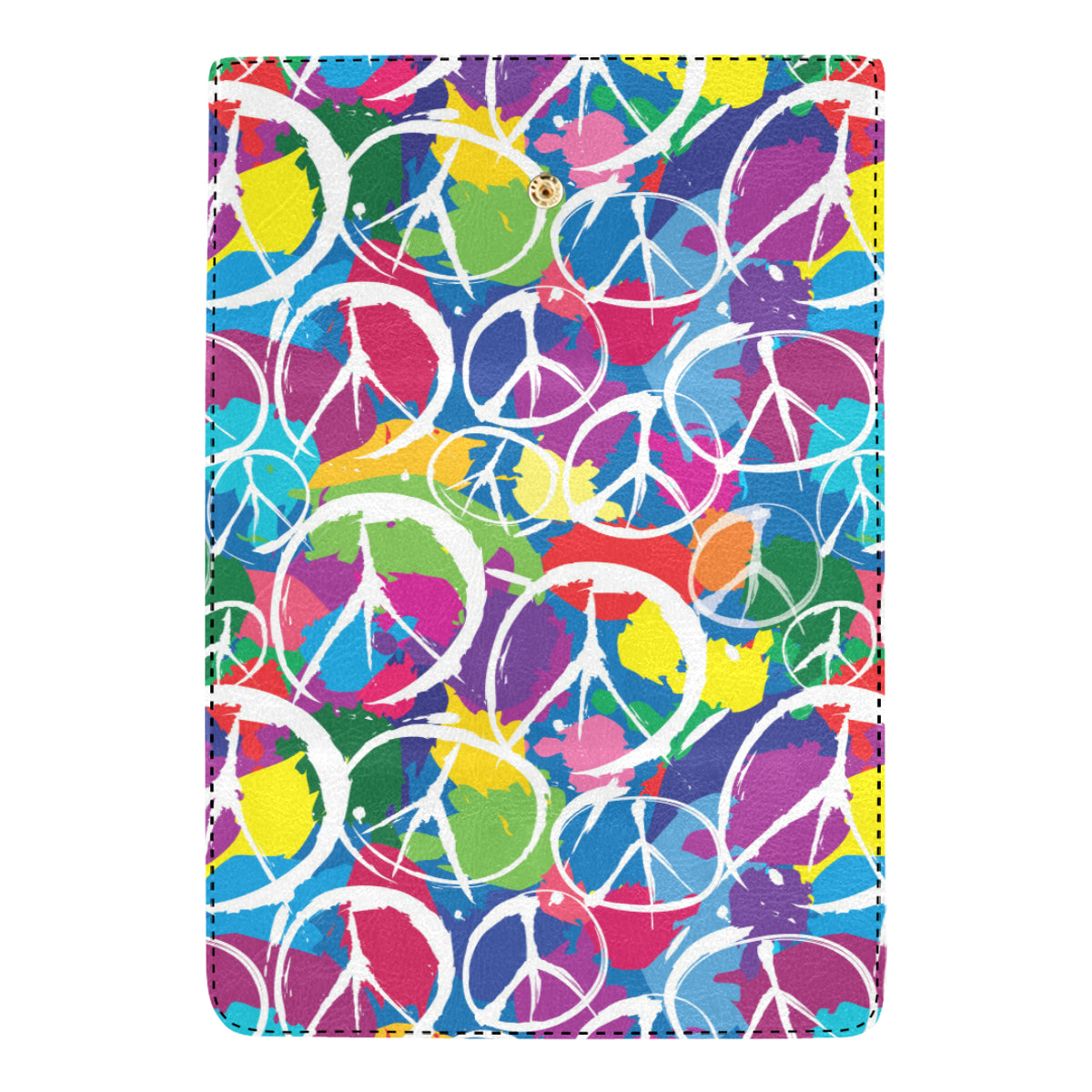 Peace Sign Colorful Pattern Print Design A02 Women's Trifold Wallet