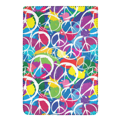 Peace Sign Colorful Pattern Print Design A02 Women's Trifold Wallet