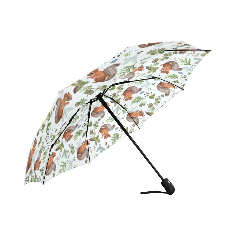 Squirrel Print Design LKS308 Anti-UV Automatic Umbrella