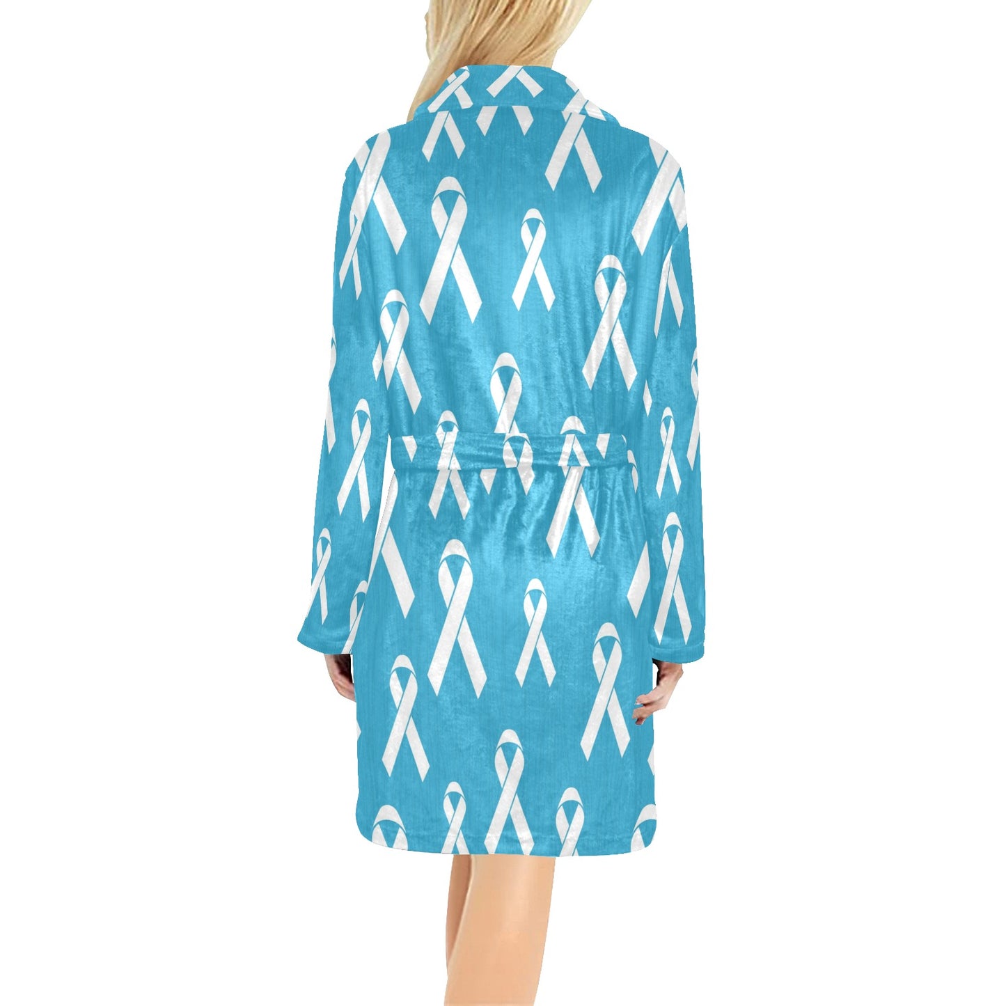 Liver cancer Pattern Print Design 01 Women's Fleece Robe