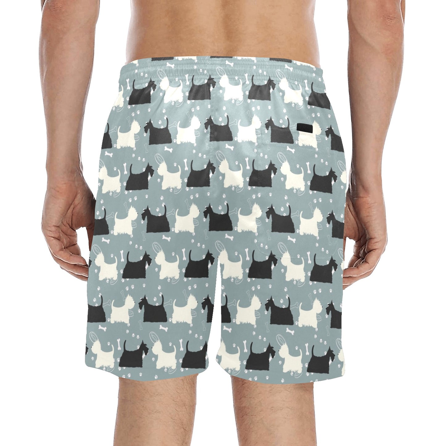 Scottish Terriers Print Design LKS301 Men's Swim Trunks Beach Shorts