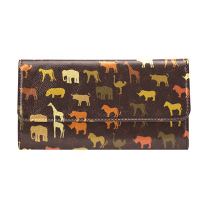 Safari Animal Print Design LKS301 Women's Trifold Wallet