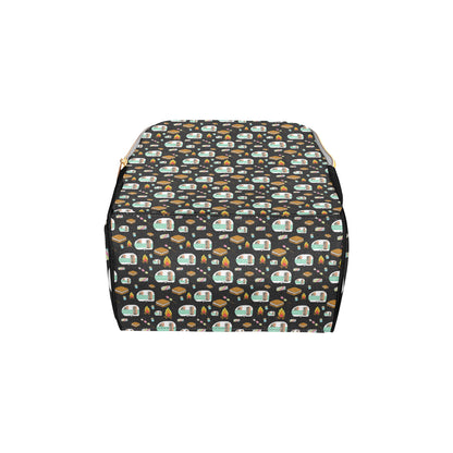 Camper marshmallow Camping Design Print Diaper Bag Backpack